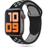 MobaxAksesuar Apple Watch 10 42mm - 38/40/41mm Kordon Nike Spor Kordon 2/3/4/5/6/se/7/8/9 - Siyah - Gri - Ap 10/11 42/38-40-41mm