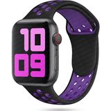 MobaxAksesuar Apple Watch 10 42mm - 38/40/41mm Kordon Nike Spor Kordon 2/3/4/5/6/se/7/8/9 - Siyah - Mor - Ap 10/11 42/38-40-41mm