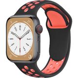MobaxAksesuar Apple Watch 10 42mm - 38/40/41mm Kordon Nike Spor Kordon 2/3/4/5/6/se/7/8/9 - Siyah - Turuncu - Ap 10/11 42/38-40-41mm