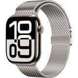 MobaxAksesuar Apple Watch 10/11 42mm-38/40/41mm Kordon Titanyum Kelebek Klipsli Milano Loop 121 2/3/4/5/6/se/7/8/9 - Ap 38mm - Starlight