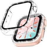 MobaxAksesuar Apple Watch 10/11 Serisi 46mm Ekran Koruyuculu Tek Sıra Kenar Taşlı Sert PC Kasa Koruyucu - App 46mm - Renksiz