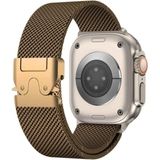 MobaxAksesuar Apple Watch 10/11 Serisi 46MM Kordon Titanyum Kelebek Klipsli Milano Loop 121 - Desert Sand - Ap 46mm