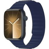 MobaxAksesuar Apple Watch 10/11/12 42mm-38/40/41mm Kordon FineWoven İnce Dokuma Manyetik Baklalı 2/3/4/5/6/se/7/8/9 - Lacivert - Ap 42/38-40-41mm