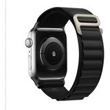 MobaxAksesuar Apple Watch 10/11/12 42mm-38/40/41mm Kordon Naylon Mountain Band 74 2/3/4/5/6/se/7/8/9 - Siyah - Ap 10/11 42/38-40-41mm