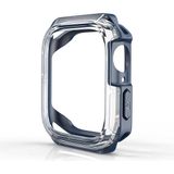 MobaxAksesuar Apple Watch 38mm Sert PC Ekran Koruyucu + Silikon Kasa Koruyucu - Lacivert - Apple Watch 38mm