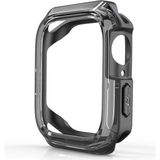 MobaxAksesuar Apple Watch 38mm Sert PC Ekran Koruyucu + Silikon Kasa Koruyucu - Siyah - Apple Watch 38mm