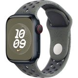 MobaxAksesuar Apple Watch 40mm Kordon 2023 Point Delikli Silikon Strap Kayış - Haki - Ap 40mm