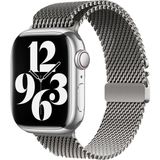 MobaxAksesuar Apple Watch 40MM Kordon Titanyum Kelebek Klipsli Milano Loop 121 - Ap 40mm - Gri