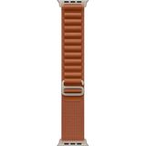 MobaxAksesuar Apple Watch 44/45/46/49MM Kordon Alpine Loop Kordon 2/3/4/5/6/se/7/8/9/10/11/ultra - Ap 42-44-45-46-49mm - Gümüş - Kahverengi
