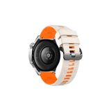 MobaxAksesuar Apple Watch 44/45/46/49MM Kordon Çift Renk Çizgili Band 2/3/4/5/6/se/7/8/9/10/11/ultra - Starlight - Turuncu - Ap 44-45-46-49mm