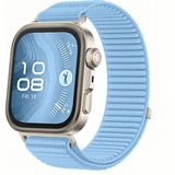 MobaxAksesuar Apple Watch 44/45/46/49mm Kordon Dalgalı Cırt Cırt Hasır Kordon 2/3/4/5/6/se/7/8/9/10/11/ultra - Ap Ultra 49mm - Açık Mavi