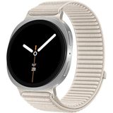 MobaxAksesuar Apple Watch 44/45/46/49mm Kordon Dalgalı Cırt Cırt Hasır Kordon 2/3/4/5/6/se/7/8/9/10/11/ultra - Ap Ultra 49mm - Starlight
