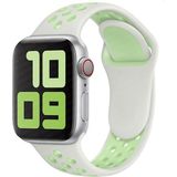 MobaxAksesuar Apple Watch 44/45/46/49mm Kordon Delikli Spor Kordon 2/3/4/5/6/se/7/8/9/10/11/ultra - Beyaz - Açık Yeşil - Ap 42-44-45-46-49mm
