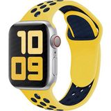MobaxAksesuar Apple Watch 44/45/46/49mm Kordon Delikli Spor Kordon 2/3/4/5/6/se/7/8/9/10/11/ultra - Sarı - Lacivert - Ap 42-44-45-46-49mm