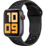 MobaxAksesuar Apple Watch 44/45/46/49mm Kordon Delikli Spor Kordon 2/3/4/5/6/se/7/8/9/10/11/ultra - Siyah - Ap 42-44-45-46-49mm