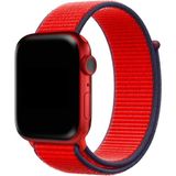 MobaxAksesuar Apple Watch 44/45/46/49mm Kordon Hasır Kordon 2/3/4/5/6/se/7/8/9/10/11/ultra - Tricolor Red - Ap 42-44-45-46-49mm