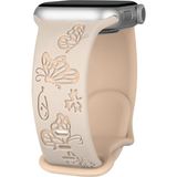 MobaxAksesuar Apple Watch 44/45/46/49mm Kordon Kelebek Desen Yumuşak Silikon Kordon 2/3/4/5/6/se/7/8/9/10/11/ultra - Klbk-Ap 42-44-45-46-49mm - Starlight Grey