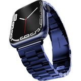 MobaxAksesuar Apple Watch 44/45/46/49mm Kordon Klipsli Metal Kordon 04-A 2/3/4/5/6/se/7/8/9/10/11/ultra - Mavi - Ap 42-44-45-46-49mm