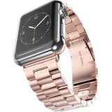 MobaxAksesuar Apple Watch 44/45/46/49mm Kordon Klipsli Metal Kordon 04-A 2/3/4/5/6/se/7/8/9/10/11/ultra - Rose Gold - Ap 44-45-46-49mm