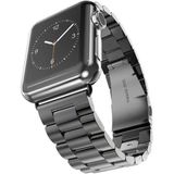 MobaxAksesuar Apple Watch 44/45/46/49mm Kordon Klipsli Metal Kordon 04-A 2/3/4/5/6/se/7/8/9/10/11/ultra - Siyah - Ap 42-44-45-46-49mm