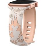 MobaxAksesuar Apple Watch 44/45/46/49mm Kordon Leopar Desen Yumuşak Silikon Kordon 2/3/4/5/6/se/7/8/9/10/11/ultra - Ap 42-44-45-46-49mm - Antique White