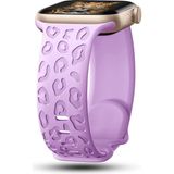 MobaxAksesuar Apple Watch 44/45/46/49mm Kordon Leopar Desen Yumuşak Silikon Kordon 2/3/4/5/6/se/7/8/9/10/11/ultra - Ap 42-44-45-46-49mm - Lavendar