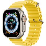 MobaxAksesuar Apple Watch 44/45/46/49mm Kordon Ocean Silikon Kordon 2/3/4/5/6/se/7/8/9/10/11/ultra - Sarı - Ap 42-44-45-46-49mm