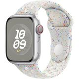 MobaxAksesuar Apple Watch 44mm Kordon 2023 Point Delikli Silikon Strap Kayış - Beyaz - Ap 44mm