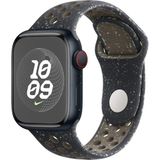 MobaxAksesuar Apple Watch 44mm Kordon 2023 Point Delikli Silikon Strap Kayış - Siyah - Ap 44mm