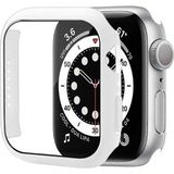MobaxAksesuar Apple Watch 7/8/9 41mm Full Kasa Korumalı Ekran Koruyucu - Beyaz - Ap 41mm