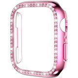 MobaxAksesuar Apple Watch 7/8/9 41mm Kenar Taşlı Kasa Koruyucu - Pembe - Apple Watch 41mm