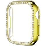 MobaxAksesuar Apple Watch 7/8/9 45mm Kenar Taşlı Kasa Koruyucu - Gold - Apple Watch 45mm