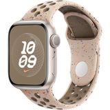 MobaxAksesuar Apple Watch 7/8/9 45mm Kordon 2023 Point Delikli Silikon Strap Kayış - Krem - Ap 45mm