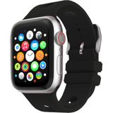 MobaxAksesuar Apple Watch 7/8/9 45MM Kordon Scuba Diving Dalgıç Silikon Band 147 - Siyah - Ap 45mm