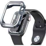 MobaxAksesuar Apple Watch 7/8/9 45mm Sert PC Ekran Koruyucu + Silikon Kasa Koruyucu - Lacivert - Apple Watch 45mm