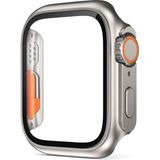 MobaxAksesuar Apple Watch 7/8/9 45mm Watch Ultra Görünümlü Kasa Dönüştürücü Ekran Koruyucu 25 - Gümüş - Apple Watch 45mm