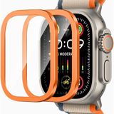 MobaxAksesuar Apple Watch Ultra 1/2/3 49MM High Glass Kolay Cam Ekran Koruyucu - Ap Ultra 49mm - Turuncu