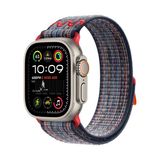MobaxAksesuar Apple Watch Ultra 1/2/3 49mm Kordon 2023 Point Hasır Kordon Strap Kayış - Ap Ultra 49mm - Mavi - Kırmızı