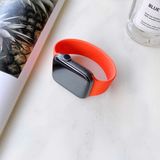 MobaxAksesuar Apple Watch Ultra 1/2/3 49MM Kordon Silikon Solo Loop Large Strap Kayış - Turuncu - Ap Ultra 49mm