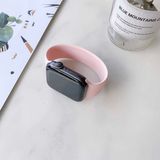 MobaxAksesuar Apple Watch Ultra 1/2/3 49MM Kordon Silikon Solo Loop Small Strap Kayış - Pembe - Ap Ultra 49mm