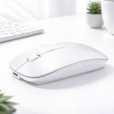 MobaxAksesuar Bluetooth Mouse Fare Tablet Telefon Laptop Windows Uyumlu Kablosuz Şarjlı Slim Renkli - Beyaz