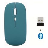 MobaxAksesuar Bluetooth Mouse Fare Tablet Telefon Laptop Windows Uyumlu Kablosuz Şarjlı Slim Renkli - Koyu Yeşil