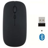 MobaxAksesuar Bluetooth Mouse Kablosuz 1000 DPI Oyun İçin Tablet Telefon Laptop Uyumlu - Siyah