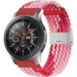MobaxAksesuar Haylou Solar LS05 Samsung Galaxy Watch Gear S3 3 45MM 46MM Kordon Metal Klipsli Flexi Örgü - Beyaz - Pembe - Sam 22mm