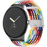 MobaxAksesuar Haylou Solar LS05 Samsung Galaxy Watch Gear S3 3 45MM 46MM Kordon Metal Klipsli Flexi Örgü - Gökkuşağı - Sam 22mm