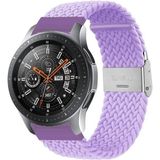 MobaxAksesuar Haylou Solar LS05 Samsung Galaxy Watch Gear S3 3 45MM 46MM Kordon Metal Klipsli Flexi Örgü - Lila - Sam 22mm