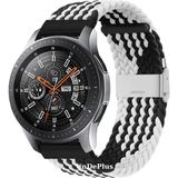 MobaxAksesuar Haylou Solar LS05 Samsung Galaxy Watch Gear S3 3 45MM 46MM Kordon Metal Klipsli Flexi Örgü - Siyah - Beyaz - Sam 22mm