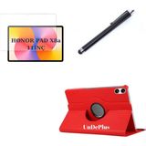MobaxAksesuar Honor Pad X8B X8A 11inç Kılıf Dönen Tablet Kilifi Ekran Koruyucu+Kalem NDL2-W09/NDL-W09/NDL-L09 - Kırmızı - HNR Pad X8B/X8A