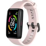 Mobaxaksesuar Huawei Band 6 Kordon 1-1 Uyumlu Silikon Kopçaklı Kordon Açık Pembe - Huw Band 6