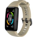 Mobaxaksesuar Huawei Band 6 Kordon 1-1 Uyumlu Silikon Kopçaklı Kordon Gold - Huw Band 6